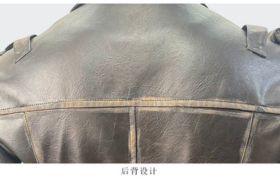 Chaqueta de Cuero para Motociclista Talla Grande - Image 32