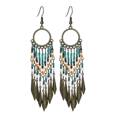 Aretes Bohemios Ovalados en Aleación de Metal Hanqi - Image 14
