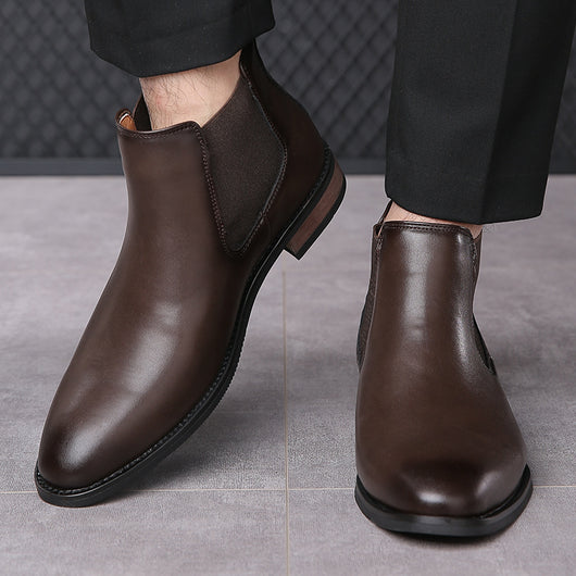Botas Chelsea de Cuero para Hombre - Estilo Ejecutivo Puntiagudo - Image 14