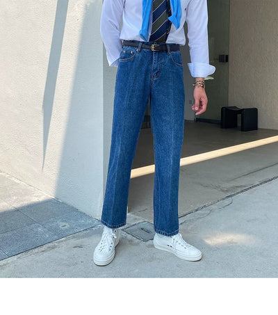Jeans Slim Fit Estilo Retro Británico para Hombre - Image 21