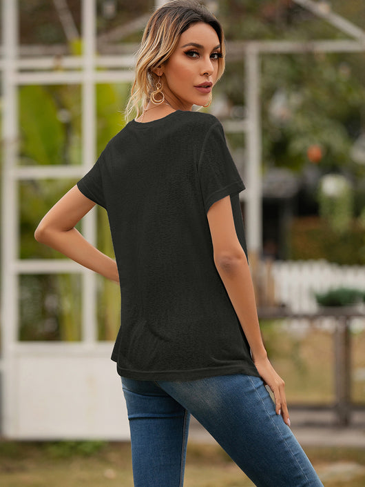 Blusa Casual Holgada con Escote en V y Bolsillos - Image 28