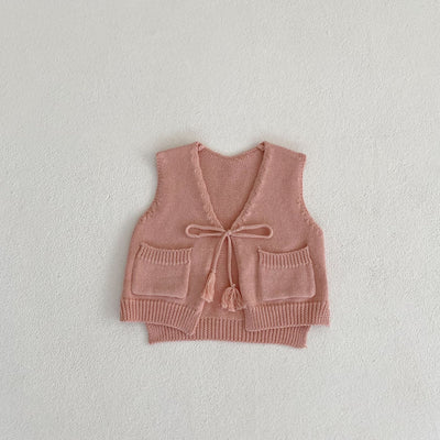 Chaleco Cardigan Tejido para Niños con Borlas - Image 30