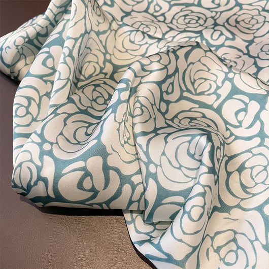 Pañuelo de Seda Estampado Versátil - Banda Decorativa para Cabello y Accesorios - Image 16