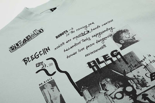 Playera Oversize de Manga Corta con Estampado de Letras - Estilo Urbano Versátil - Image 30