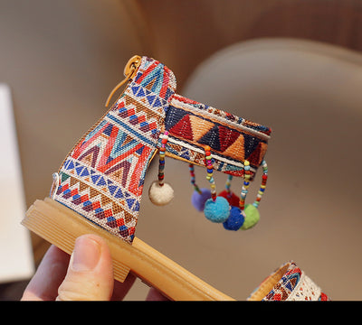 Sandalias de Vacaciones Étnicas y Estilo Internacional para Niñas - Image 36