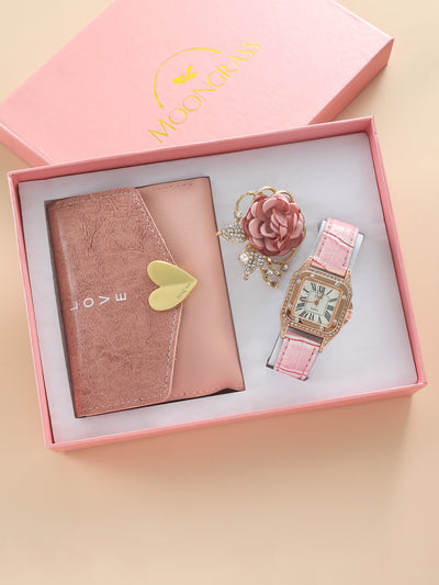 Juego de Regalo: Cinturón Cartera, Broche y Reloj para Dama - Image 16