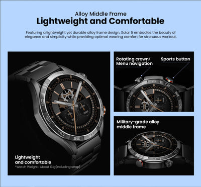 Reloj Inteligente HAYLOU Solar 5 LS20 con Carga Solar y Bluetooth - Image 33