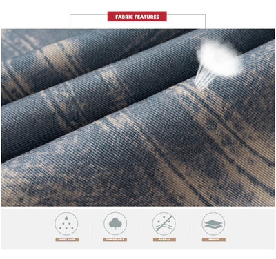 Jeans Rectos Lavados con Patrón Distressed en Tonos Neutros - Image 15