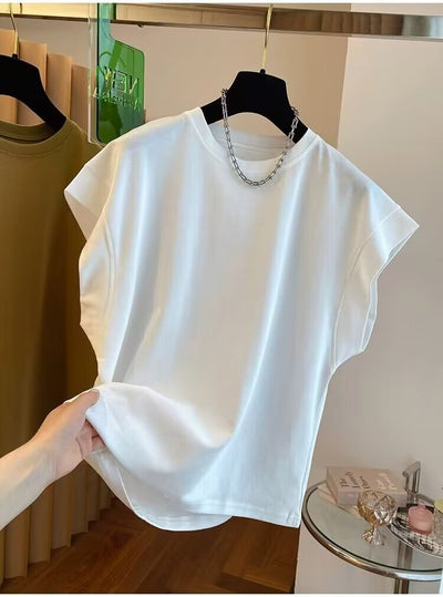 Blusa Suelta sin Mangas de Color Sólido - Comodidad y Estilo - Image 24