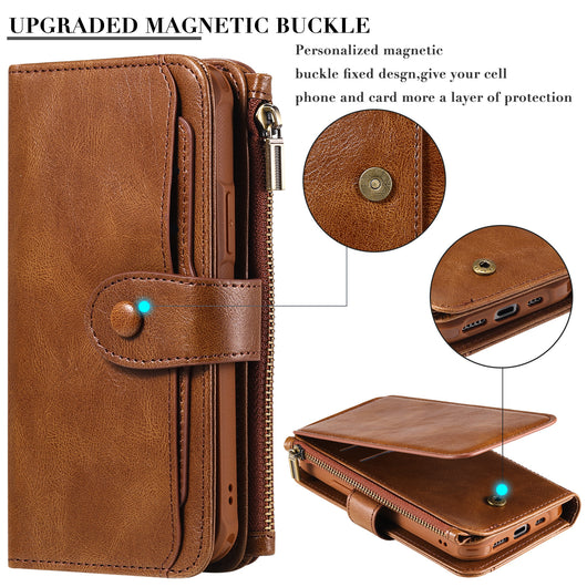 Funda Cartera Magnética para 16 Móviles - Protección Retro Multifunción con Ranuras para Tarjetas - Image 18
