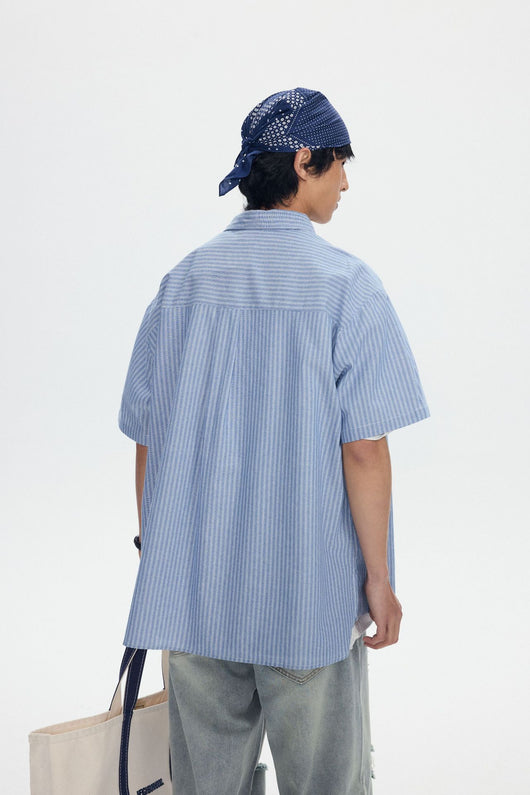 Overol Rayado con Manga Corta Unisex - Image 15