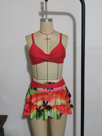 Bikini Cintura Alta con Volantes y Estampado para Mujer - Image 16