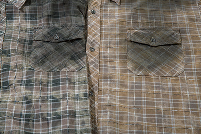 Camisa Plaid Degradado con Bordes Deshilachados - Image 10