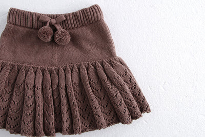 Falda Pantalón Plisada Retro Hueca para Niñas - Image 39