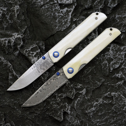 Cuchillo Plegable de Acero Damasco Premium - Portátil y Resistente - Image 10
