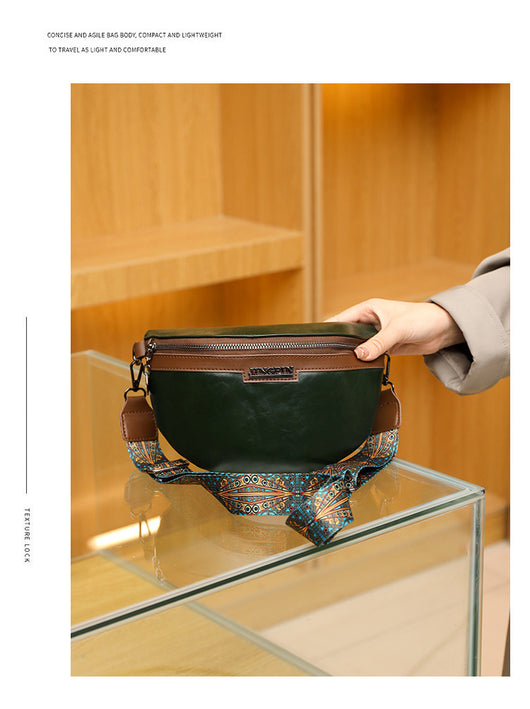 Bolso Bandolera Semilunar con Textura en Pecho para Mujer - Image 16