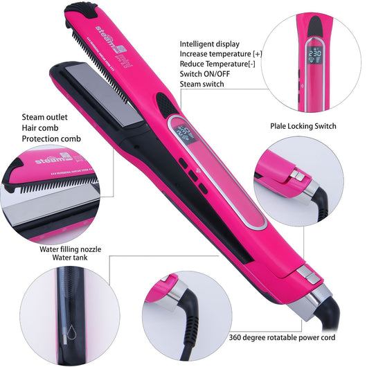 Plancha Alisadora de Vapor con Spray - 2 en 1 para Alisar y Rizar - Image 22