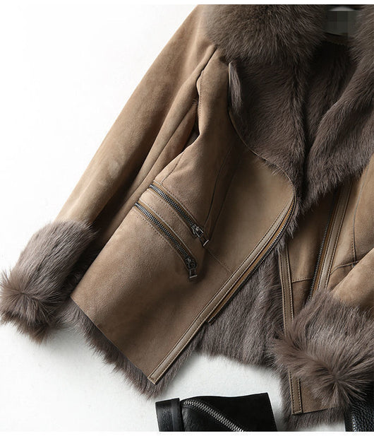 Chaqueta Corta Acolchada para Mujer con Cuello de Piel - Image 15