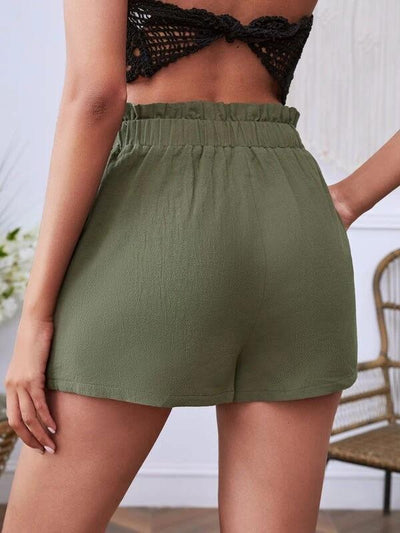 Shorts Casuales Cintura Media con Moño para Mujer - Image 14