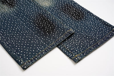 Pantalones Jeans Rectos Anchos con Detalles de Strass - Diseño Casual Moderno - Image 48