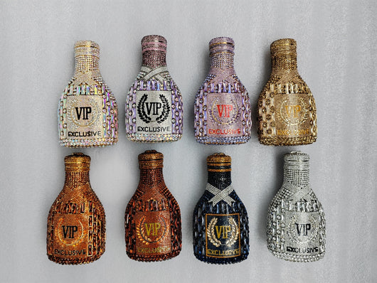 Bolso de Cena Elegante con Diseño de Botella de Champagne y Mano de Diamantes - Image 39