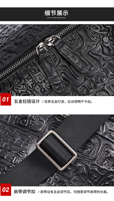 Bolso para Hombre con Diseño Embosado Retro - Image 11
