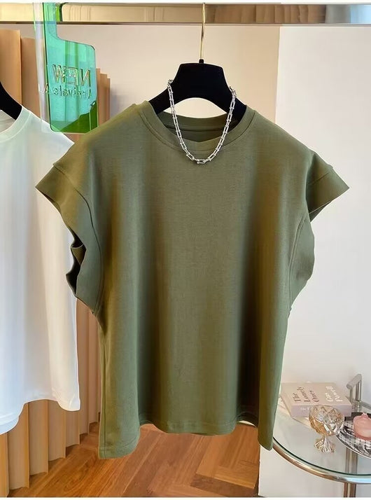 Blusa Suelta sin Mangas de Color Sólido - Comodidad y Estilo - Image 56