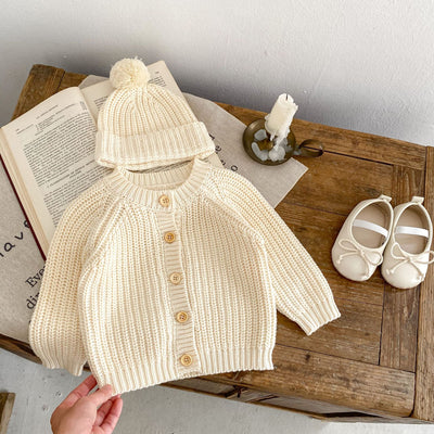 Cardigan Tejido Crema de Manga Larga - Suéter Abrigo Elegante - Image 10