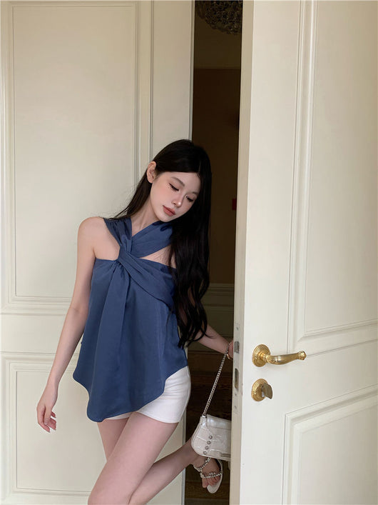 Chaleco Elegante sin Mangas Ajustado Azul - Diseño Chic Minimalista - Image 15