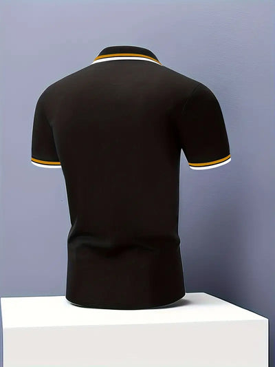 Playera Slim Fit con Cuello Solapa, Rayas Ribeteadas y Costuras Contrastantes - Image 16
