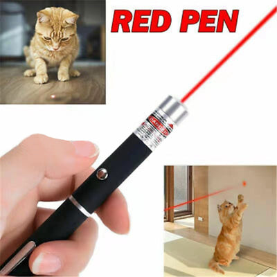 3-pack of black metal laser pointer pens, emitting red, green, and blue/purple lights, with a kitten playing. - Image 11
