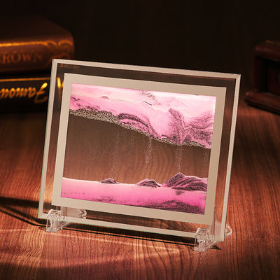 Adorno de Vidrio con Pintura de Paisaje Arenoso Fluido - Image 18