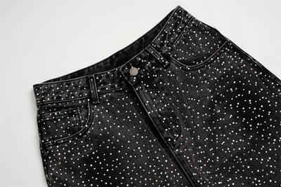 Pantalones Jeans Rectos Anchos con Detalles de Strass - Diseño Casual Moderno - Image 32