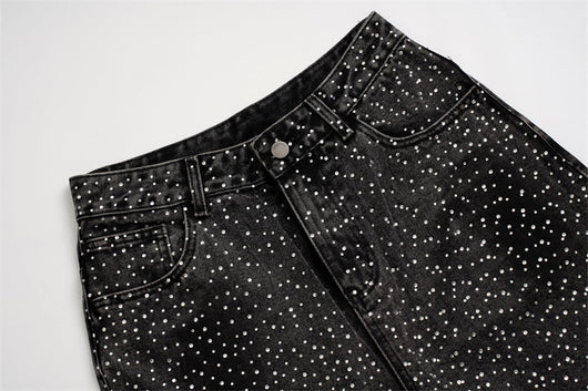 Pantalones Jeans Rectos Anchos con Detalles de Strass - Diseño Casual Moderno - Image 32
