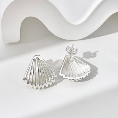 Aretes de Plata Esterlina 925 Diseño Concha para Mujer - Image 14
