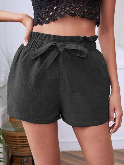 Shorts Casuales Cintura Media con Moño para Mujer - Image 15