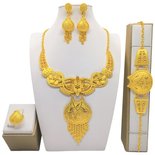 Juego de Joyas Nupciales: Collar, Aretes, Anillo y Pulsera - Image 8