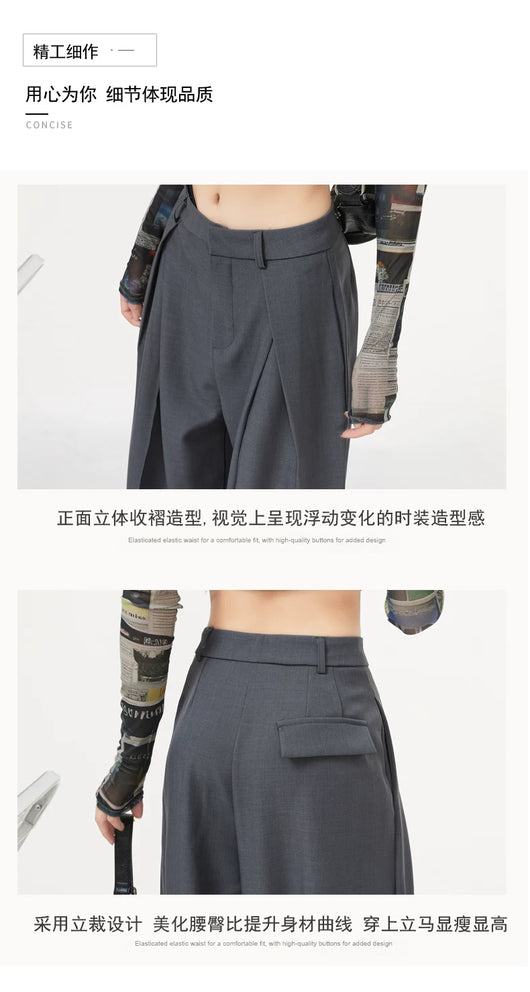 Pantalón Ancho de Tiro Alto Drapeado para Verano - Corte Petite - Image 20