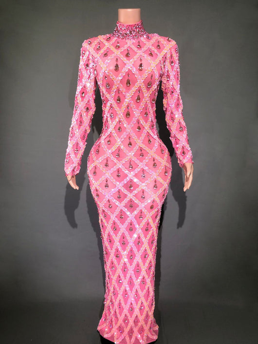 Vestido de Fiesta Elegante con Cristales Brillantes para Mujer - Image 25