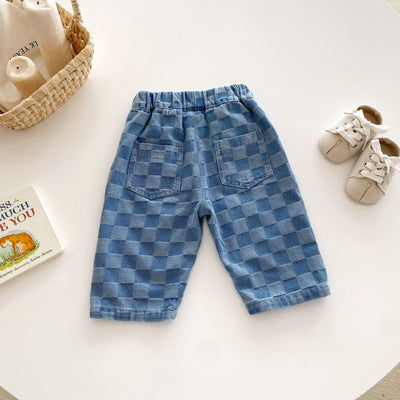 Pantalones Casuales a Cuadros para Niños - Estilo Versátil - Image 9