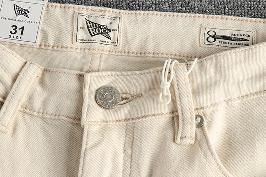 Jeans Vintage Lavado Crudo en Tono Crema - Image 14
