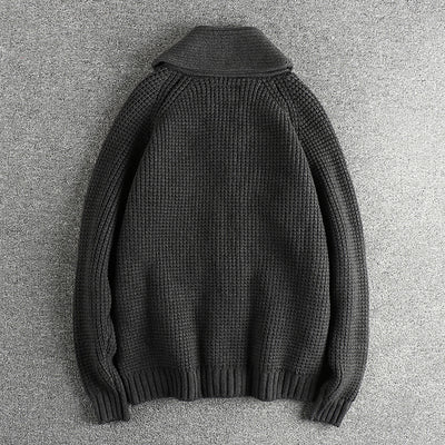 Suéter de Lana Vintage Combinada para Hombre - Image 24