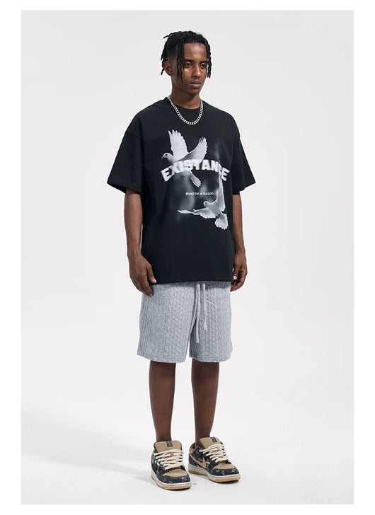 Playera Suelta con Estampa Paloma de Paz - Image 11
