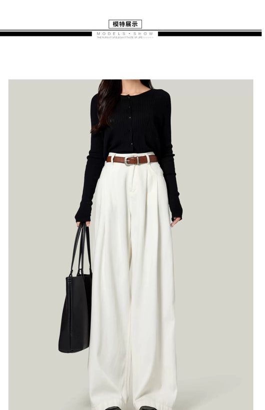 Pantalones Rectos de Tiro Alto para Mujeres Petite - Image 27