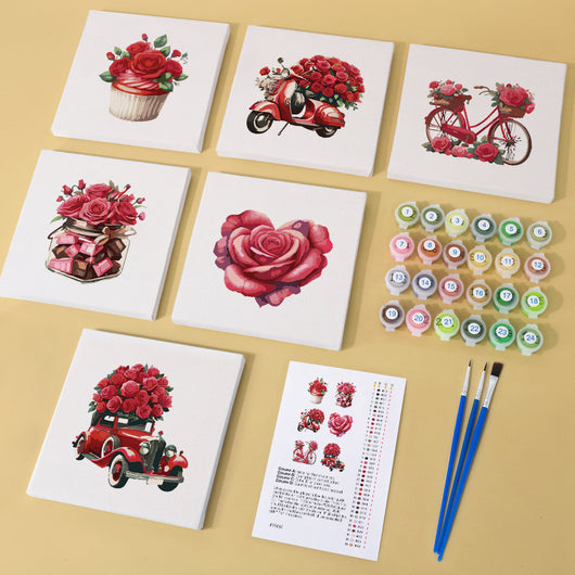 Kit de Pintura al Óleo Miniatura DIY - Paisajes y Flores para Principiantes - Image 58