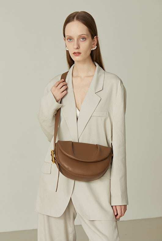 Bolso Bandolera de Cuero Vacuno con Pliegues - Image 15