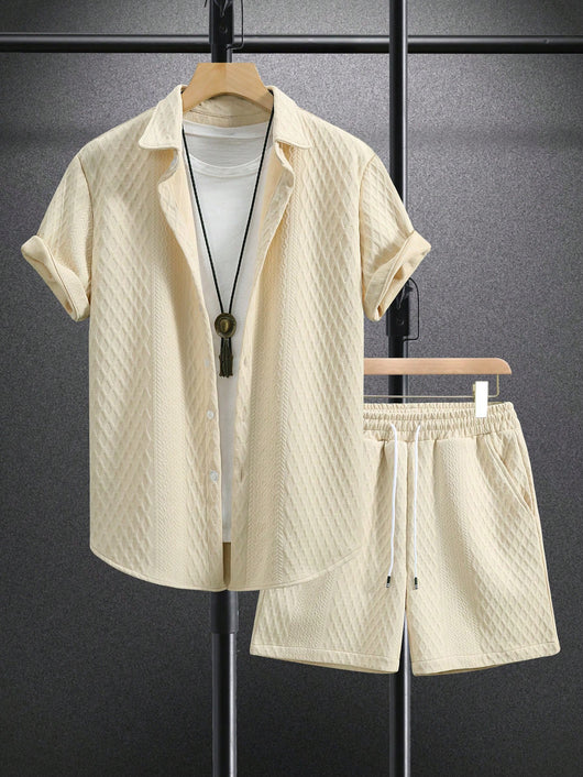 Conjunto Casual Hombre: Camisa Suelta y Shorts de Manga Corta - Image 13