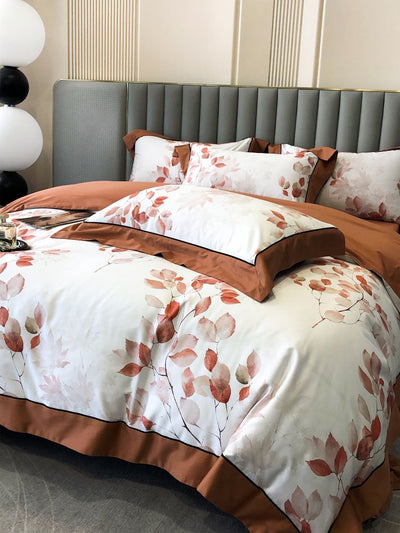 Juego de Cama de Algodón Premium Estilo Campestre con Flores Digitales - Image 26