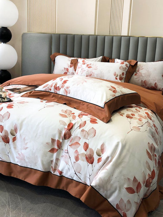Juego de Cama de Algodón Premium Estilo Campestre con Flores Digitales - Image 26