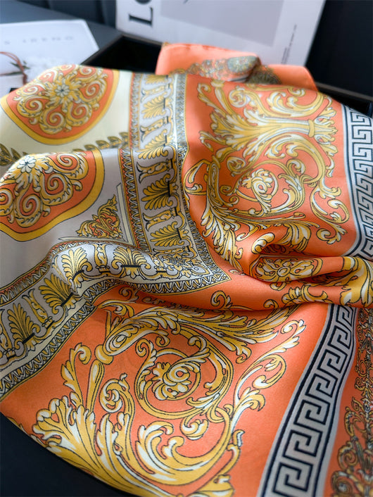 Pañuelo de Seda Lujo Temperamento 70cm - Chal Elegante para Mujer - Image 46
